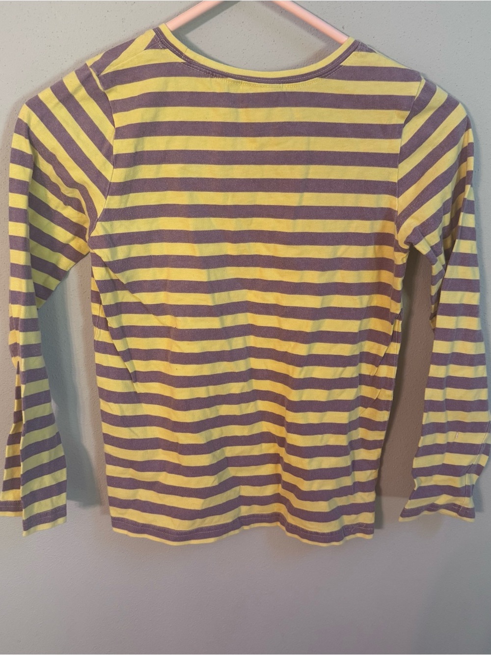 Mini Boden Yellow and Purple Striped Long-Sleeve Tee large 9-10 - Picture 7 of 7